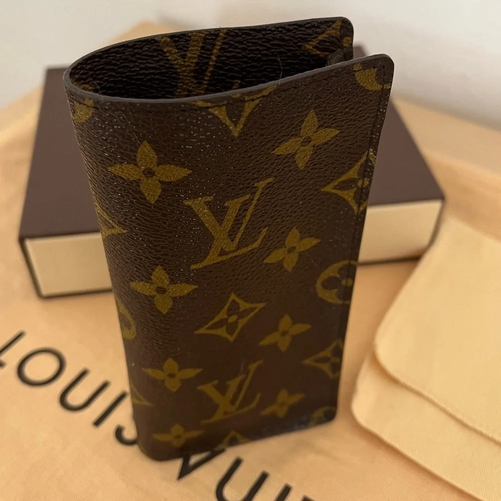Louis Vuitton Eye Glass Case Monogram Rare 1996 France